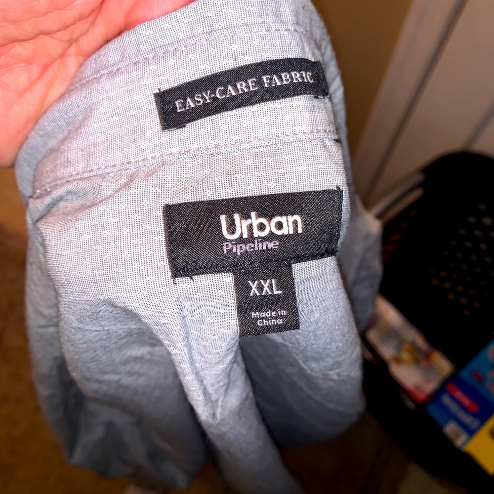 Light grey Urban Pipeline button up shirt.
